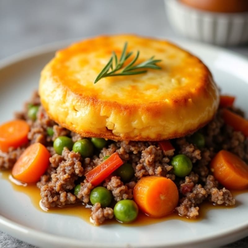 Savory Lean Ground Beef and Vegetable Shepherd's Pie with Golden Sweet Potato Topping