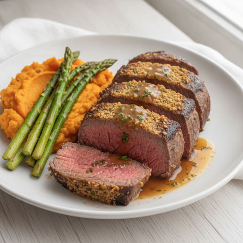 Garlic Herb Roasted Beef Tenderloin