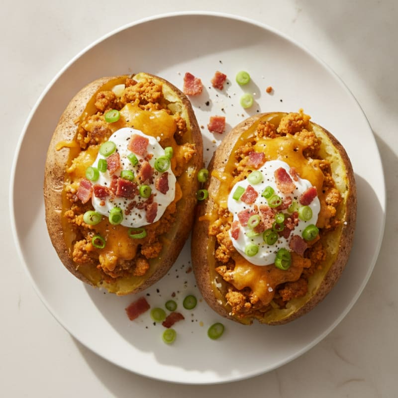 Bacon Cheese Stuffed Baked Potatoes