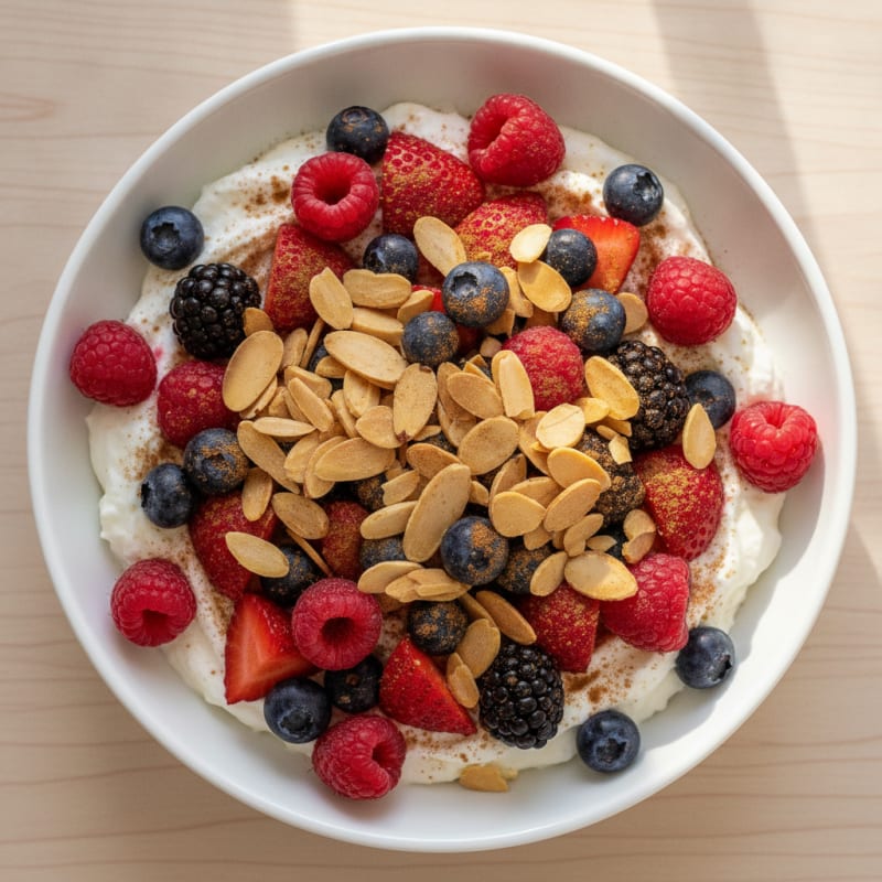 Creamy Greek Yogurt Protein Bowl with Mixed Berries