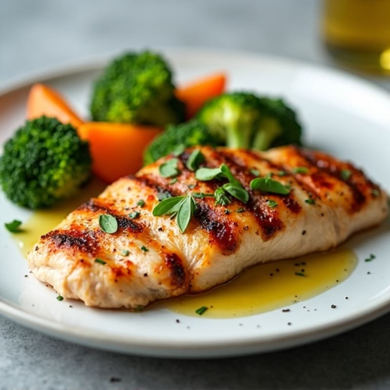 Seared Turkey Breast with Roasted Broccoli and Sweet Potato