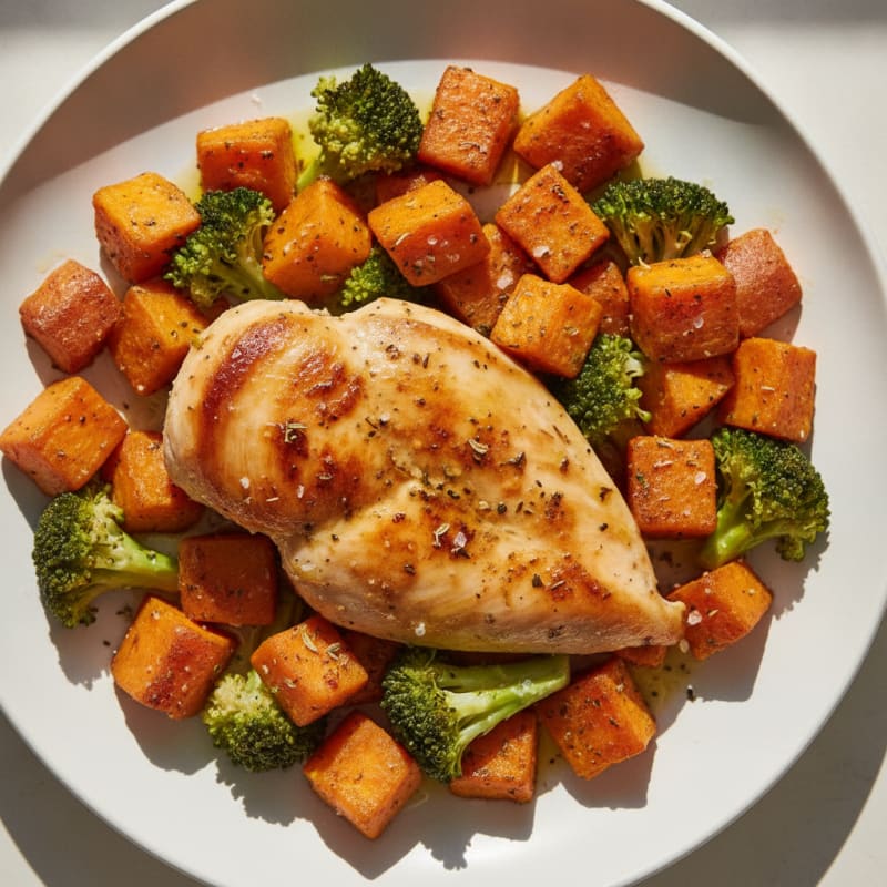 Roasted Chicken and Sweet Potatoes