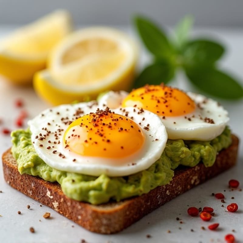 Creamy Avocado Toast with Jammy Eggs