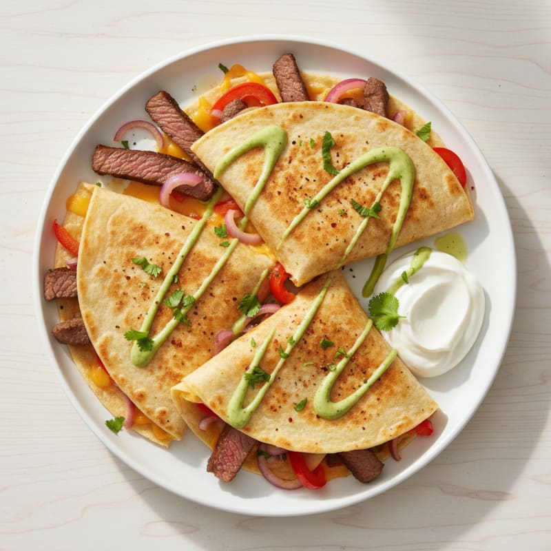 Crispy Chili-Lime Steak Quesadillas