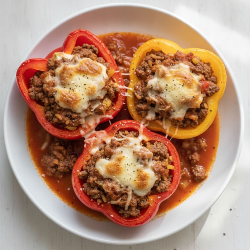 Savory Beef and Rice Stuffed Peppers