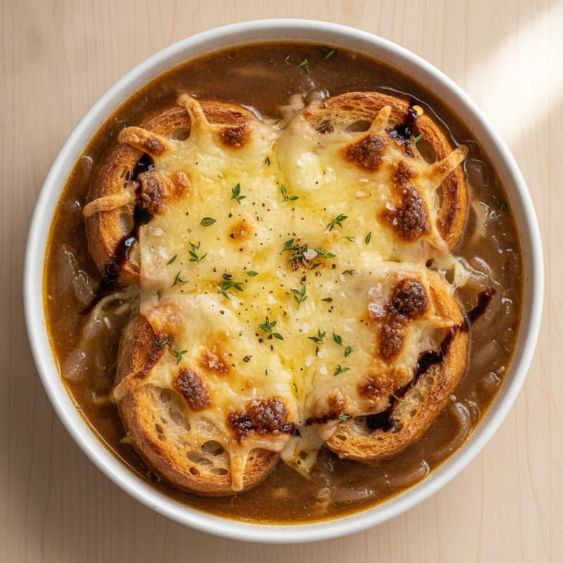 Classic French Onion Soup with Gruyere