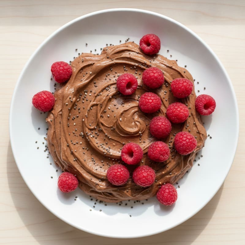 Chocolate Protein Mousse with Chia Seeds