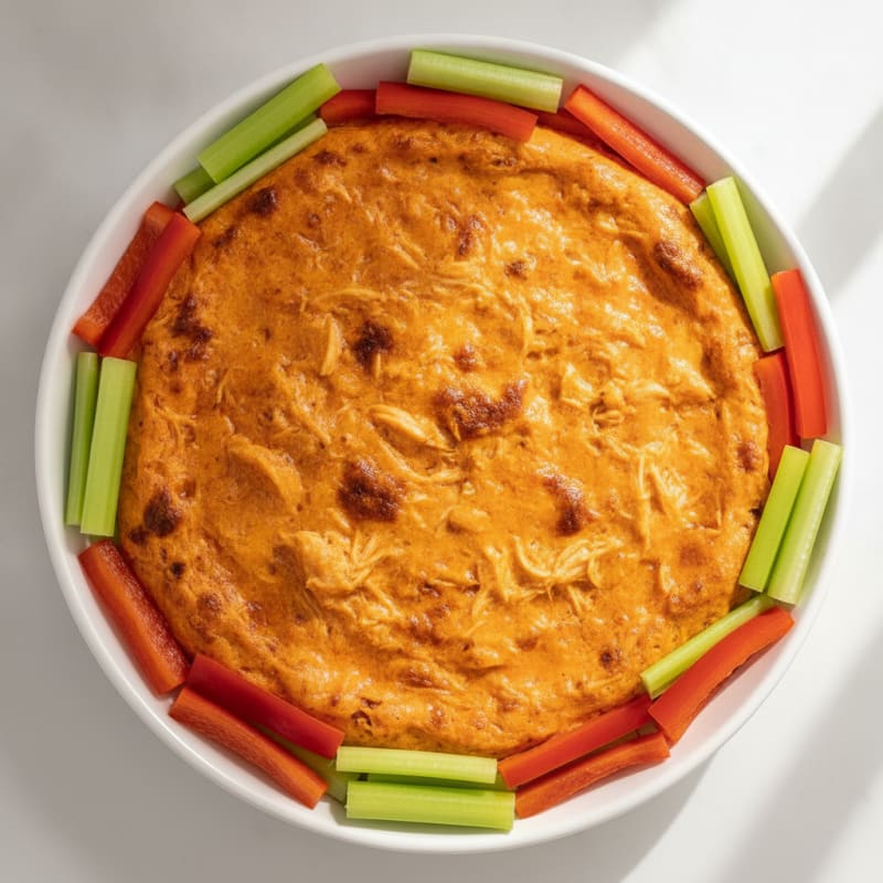 Creamy Buffalo Chicken Dip with Fresh Veggie Dippers