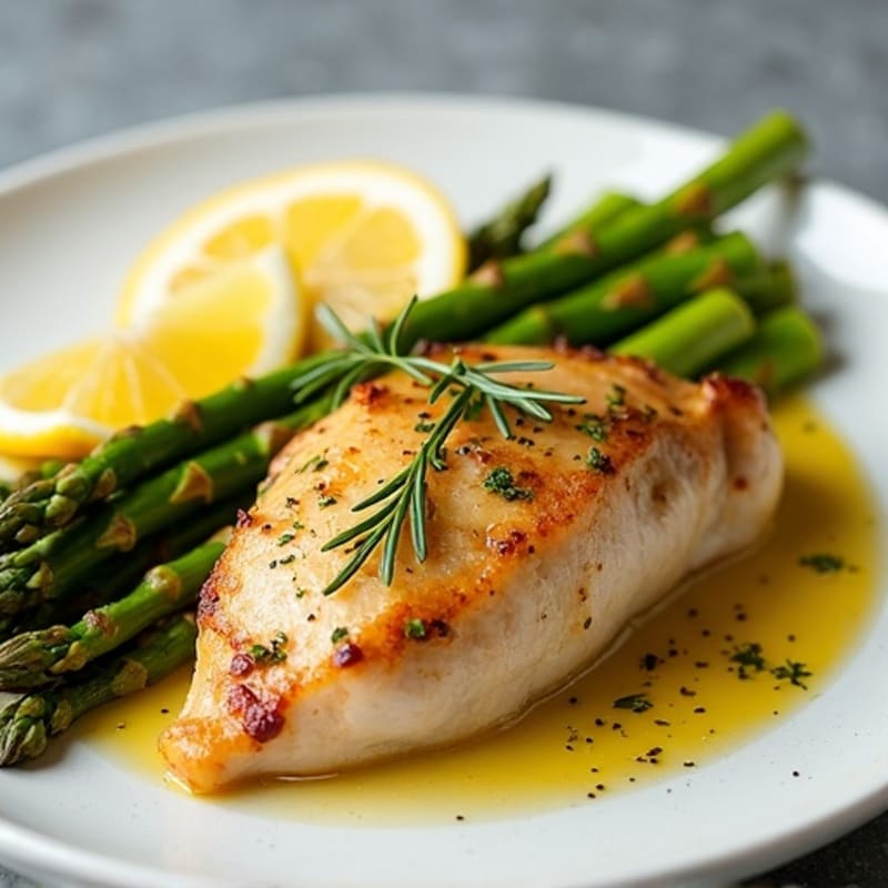 Lemon-Herb Roasted Chicken with Crispy Asparagus