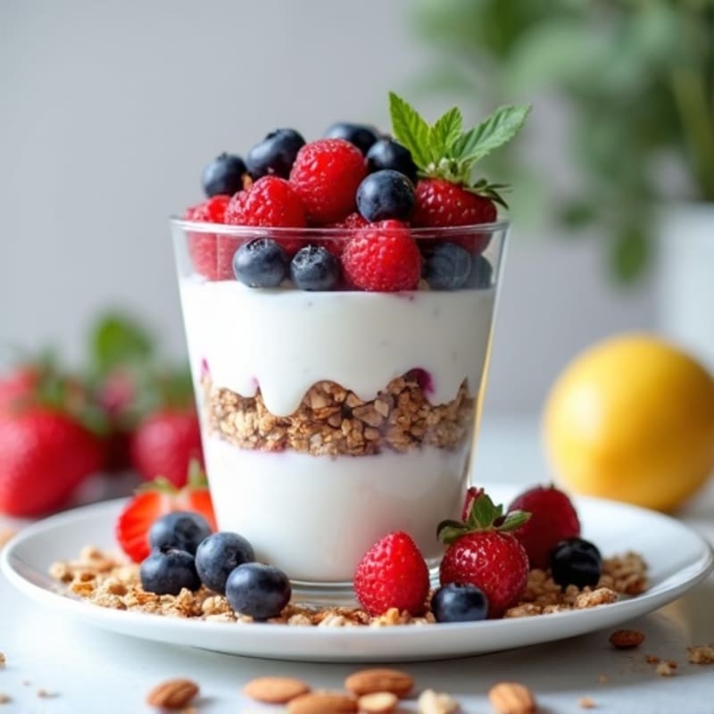 Creamy Greek Yogurt Protein Parfait with Mixed Berries