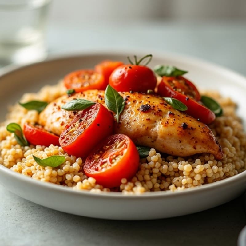 Hearty Braised Chicken with Bell Peppers, Onions, and Tomatoes