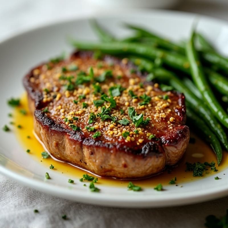 Garlic-Herb Crusted Pan-Seared Steak