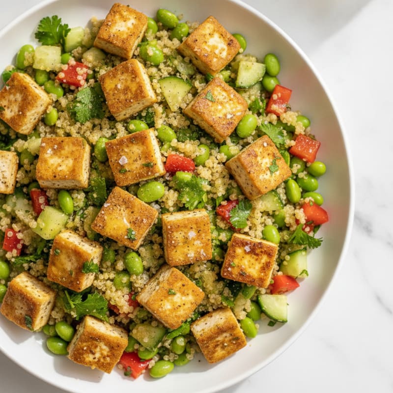 Herb-Marinated Tofu and Quinoa Salad