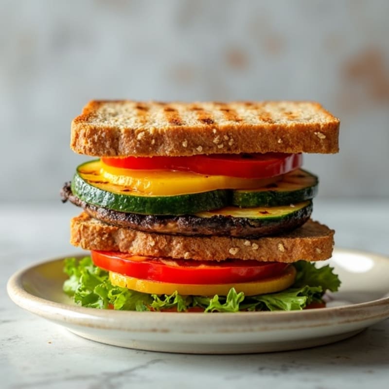 Stacked Grilled Vegetable Sandwich