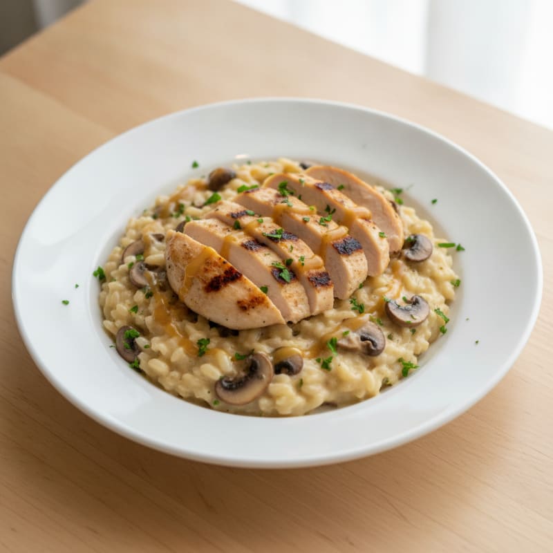 Creamy Mushroom Risotto with Parmesan