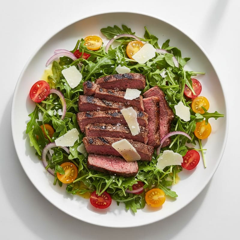 Charred Steak and Zesty Arugula Salad