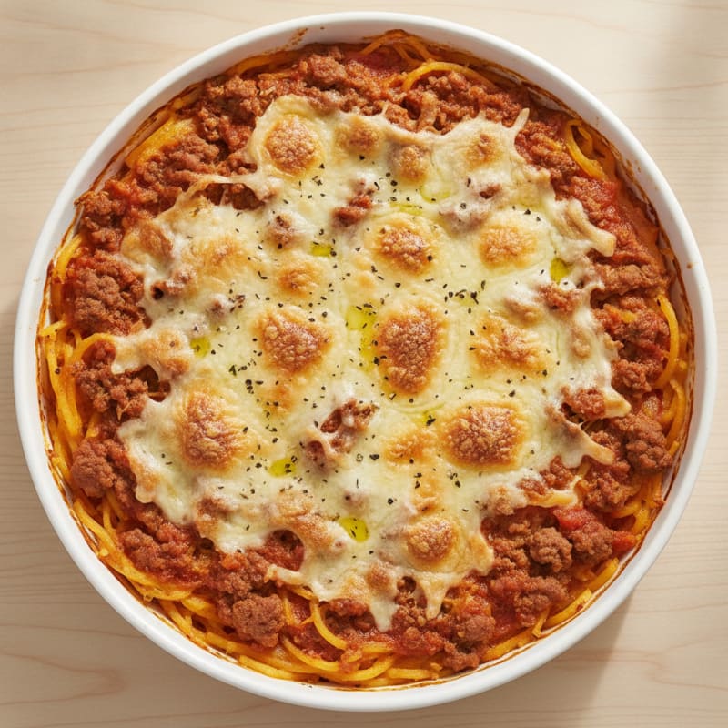 Ground Beef Spaghetti Squash Bake