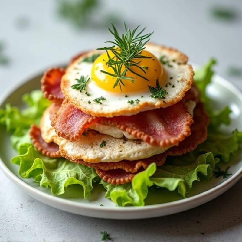 Crispy Turkey Bacon Lettuce Stack with Herb Aioli