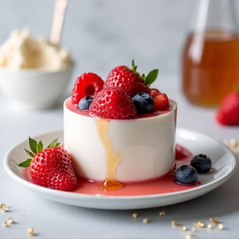 Silky Greek Yogurt Protein Mousse with Mixed Berries