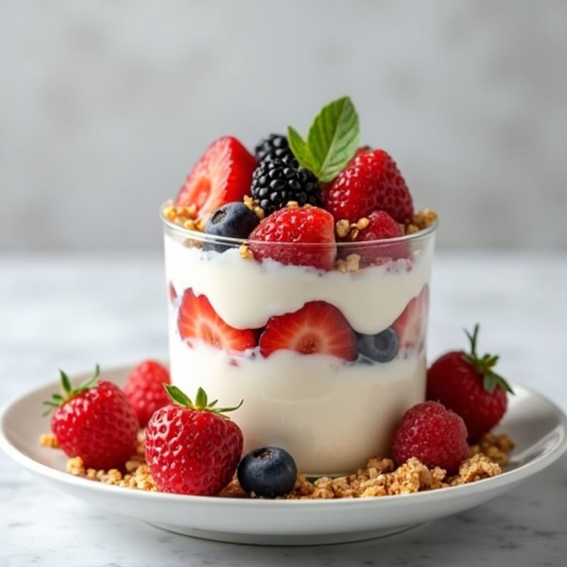 Creamy Greek Yogurt Protein Parfait with Mixed Berries