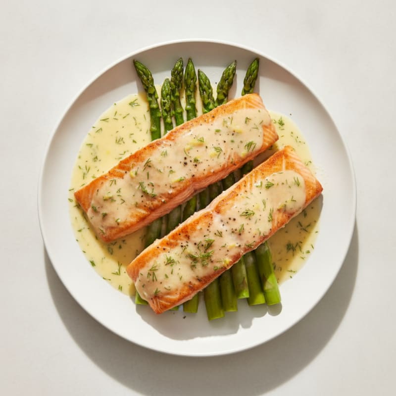 Pan-Seared Salmon with Lemon-Dill Sauce