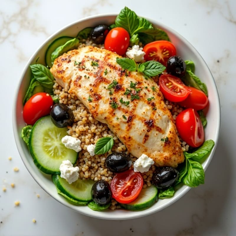Protein-Packed Mediterranean Quinoa Bowl with Grilled Chicken