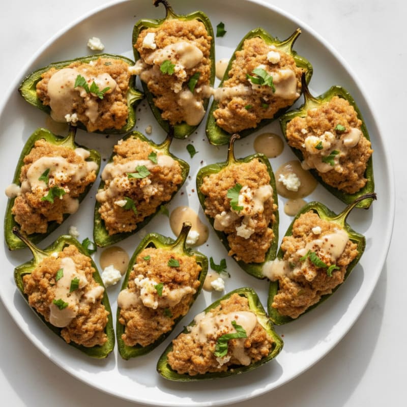 Spicy Turkey-Stuffed Jalapeño Poppers