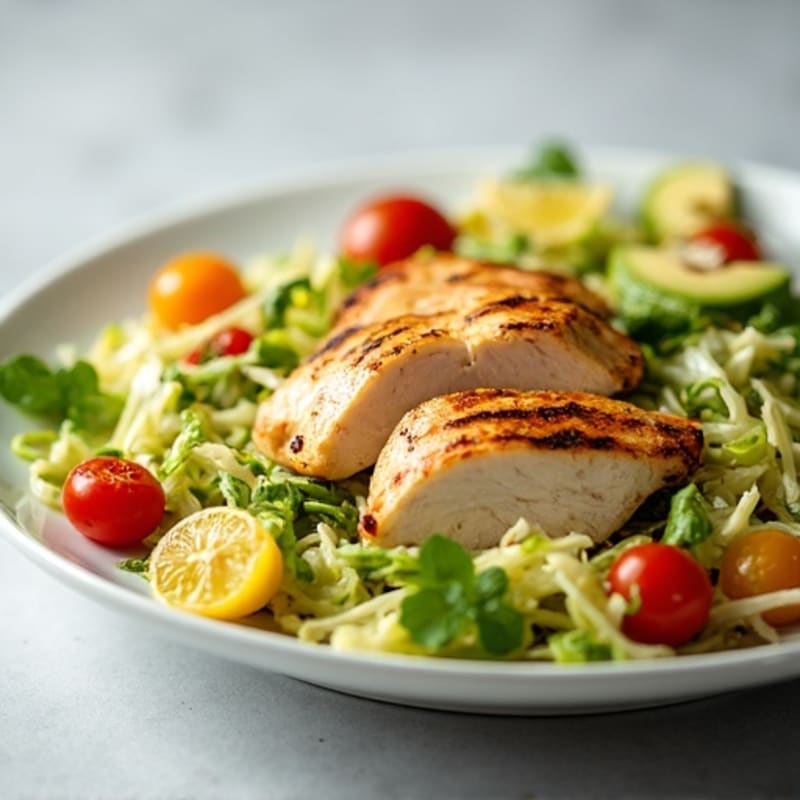Grilled Chicken and Cabbage Salad with Lemon Vinaigrette