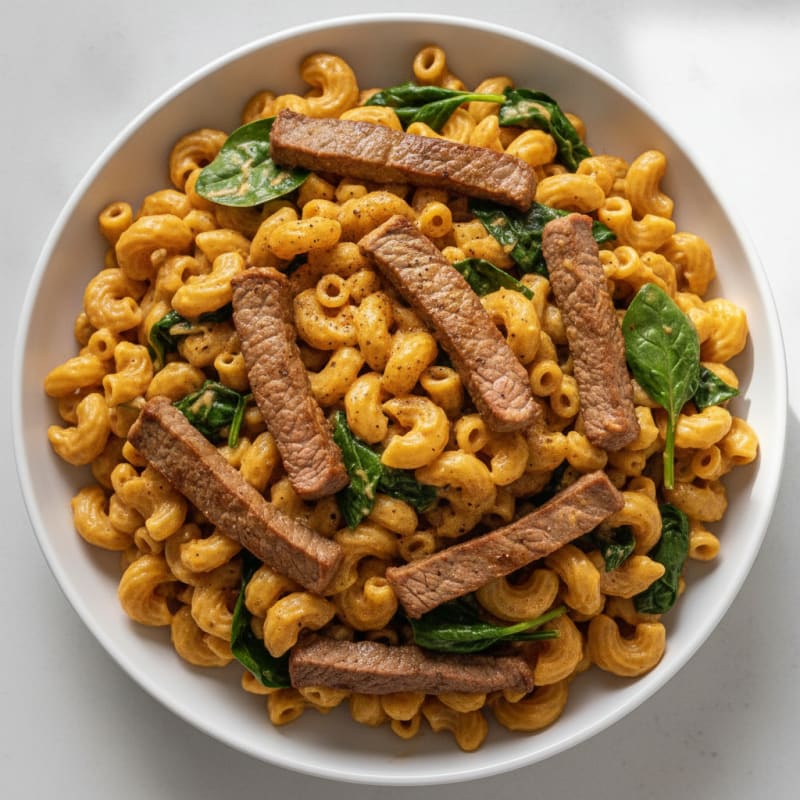 Steak Macaroni with Smoked Gouda