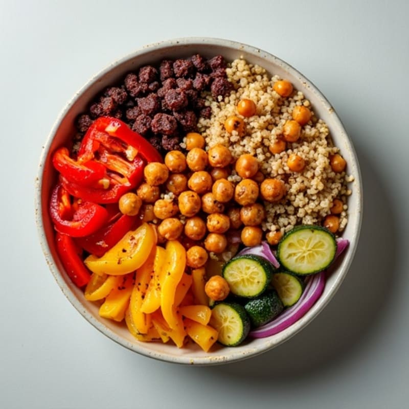 Crispy Roasted Chickpea and Vegetable Power Bowl