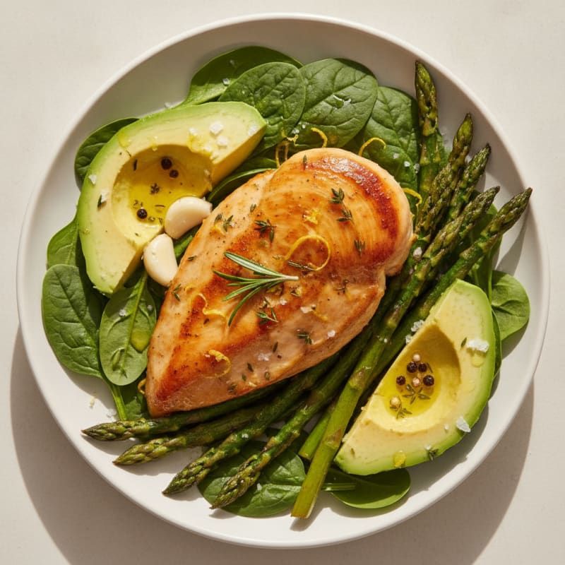 Lemon Herb Chicken with Roasted Asparagus
