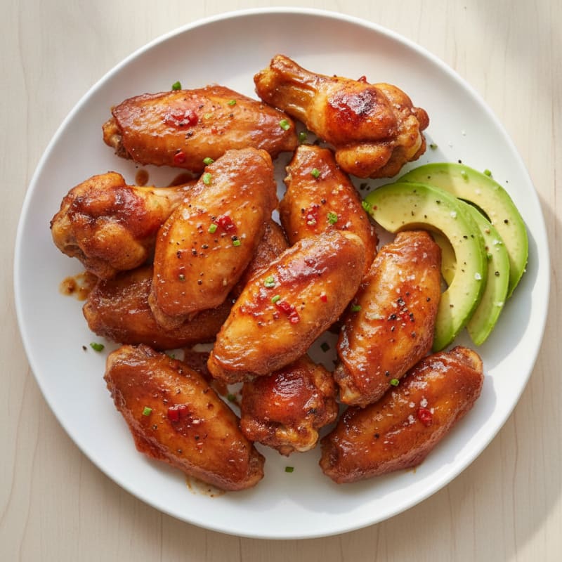 Spicy BBQ Glazed Chicken Wings