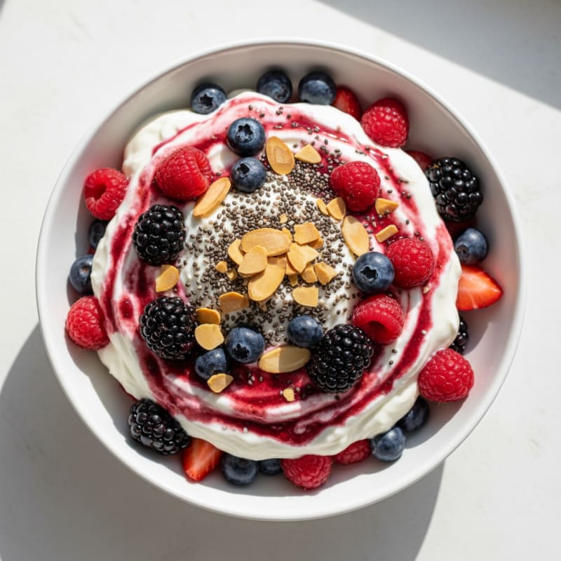 Creamy Greek Yogurt Protein Parfait with Mixed Berries