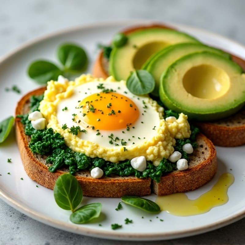 Egg White Scramble with Spinach and Cottage Cheese