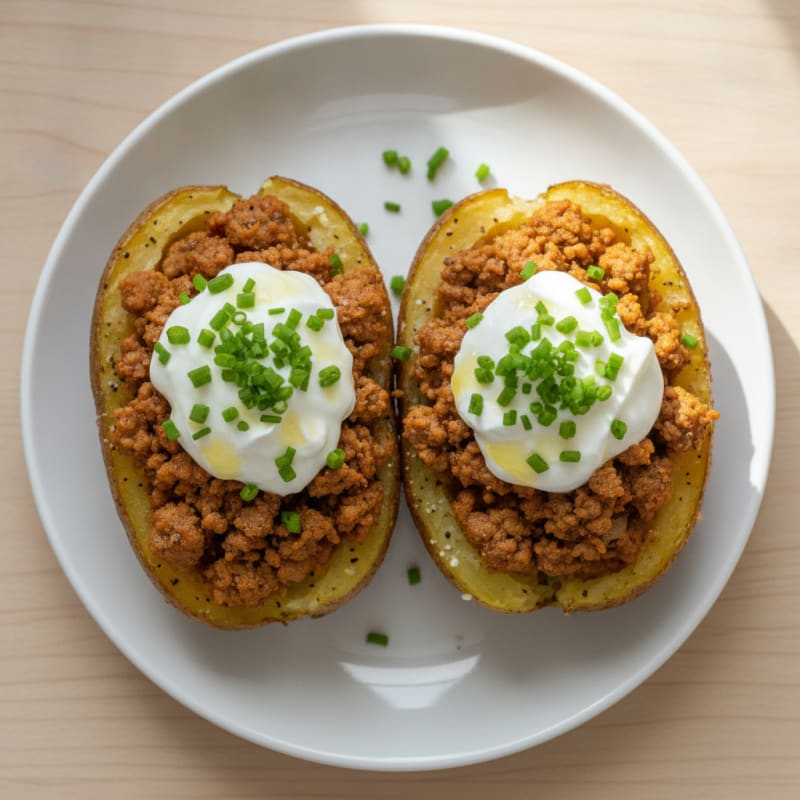 Loaded Baked Potatoes with Chives