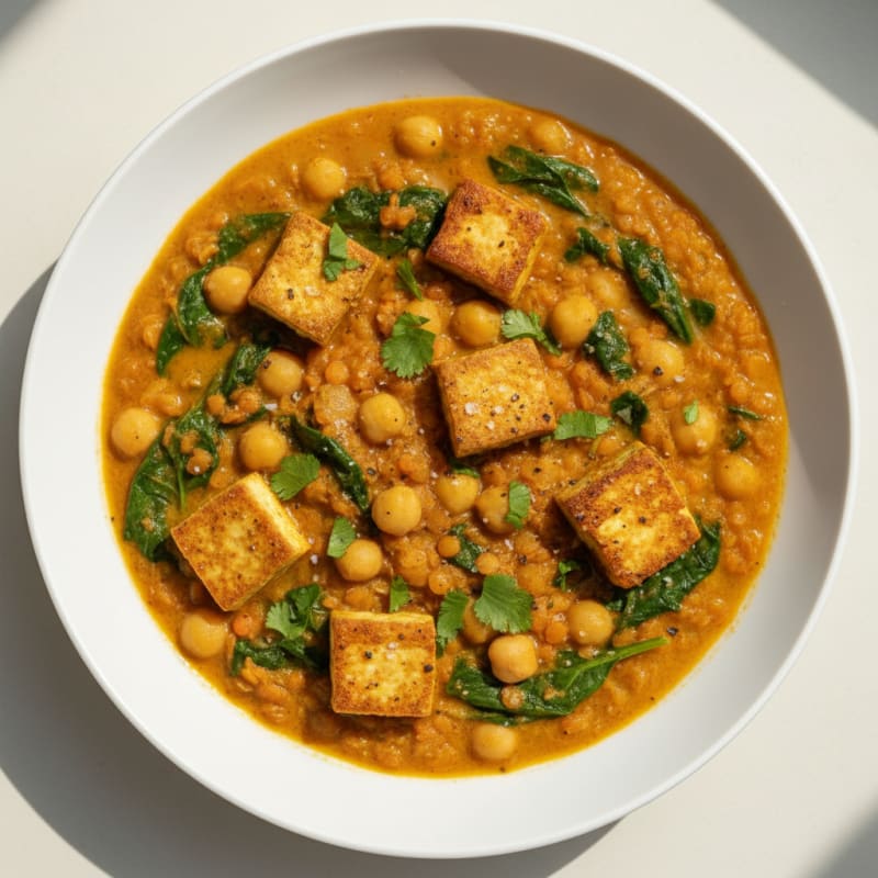 Lentil and Chickpea Coconut Curry