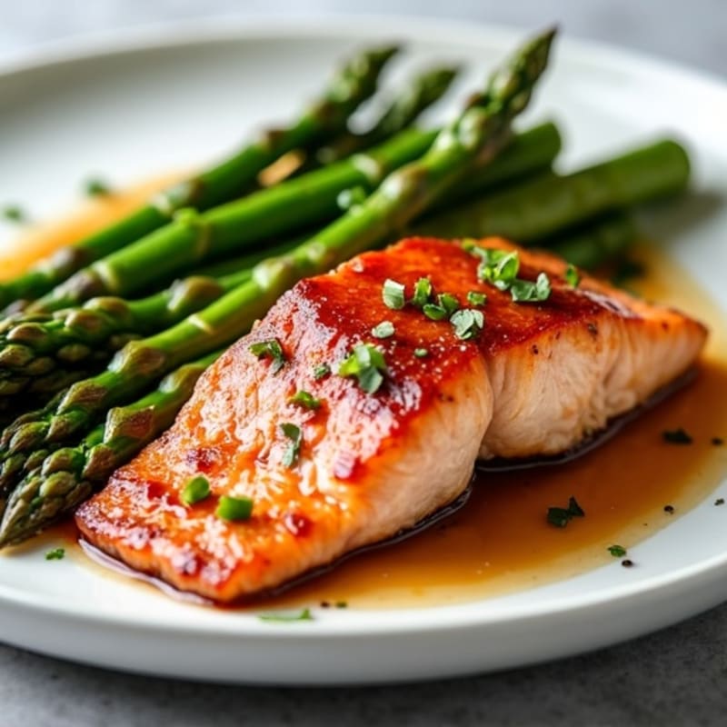 Teriyaki Glazed Salmon with Roasted Asparagus