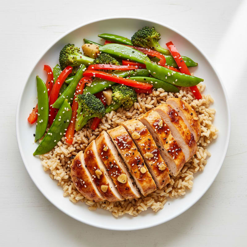 Teriyaki Chicken with Sesame Vegetables