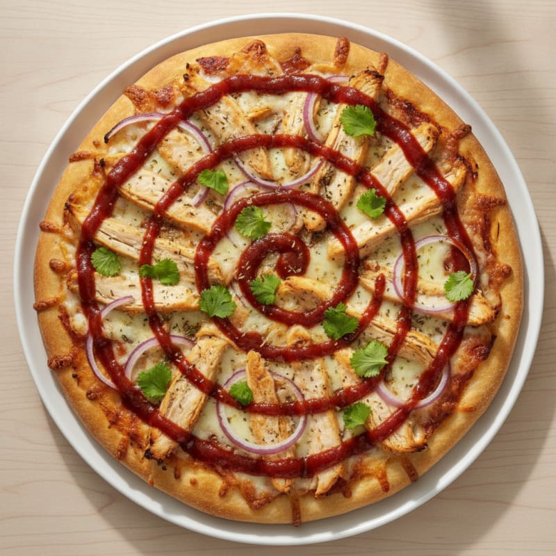 High-Protein BBQ Chicken Pizza with Red Onion