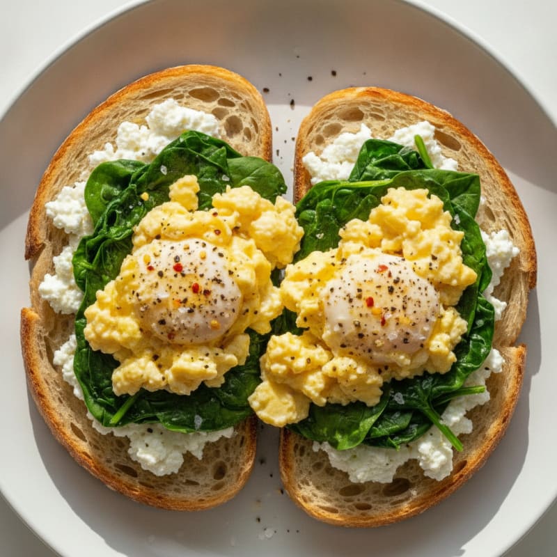 Sourdough with Eggs and Cottage Cheese