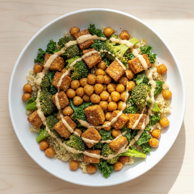 Roasted Vegetable and Chickpea Power Bowl