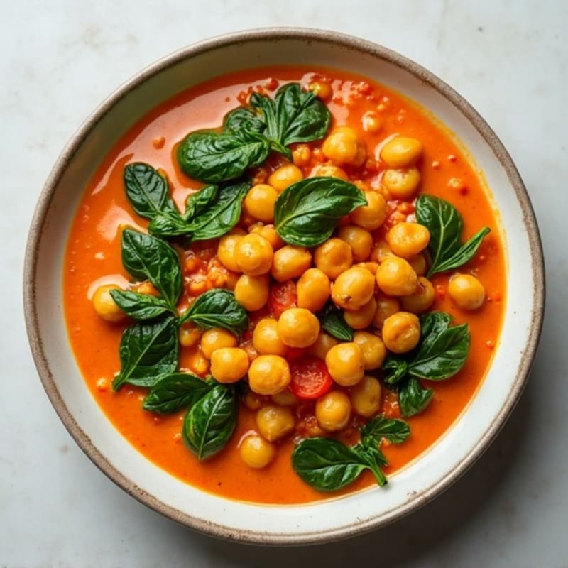 Creamy Red Lentil Curry with Fresh Spinach