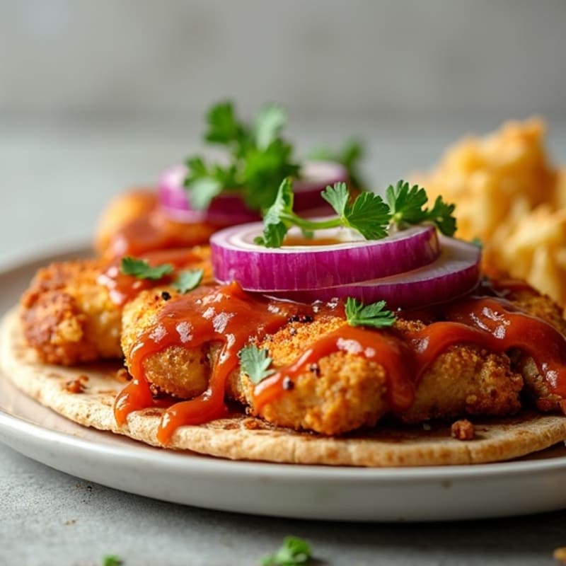 High-Protein Crispy BBQ Chicken Flatbread
