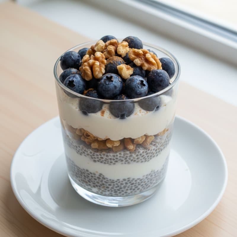 Blueberry Yogurt Chia Pudding Parfait