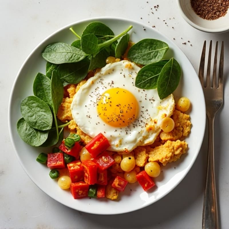 Protein-Packed Egg White Scramble with Sweet Potato Hash