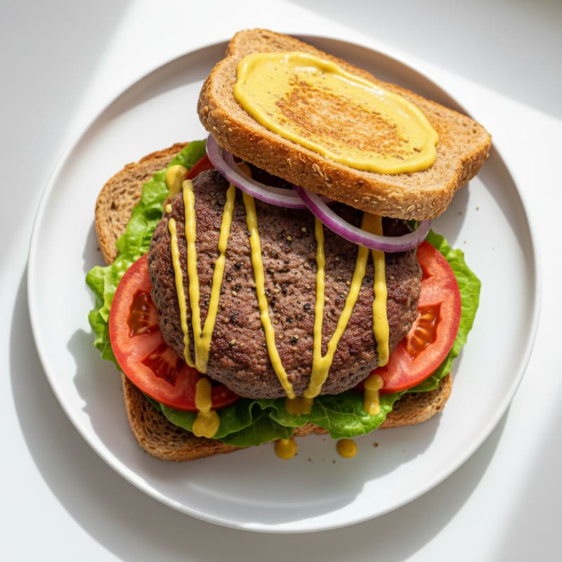 Classic Beef Burger on Toasted Wheat