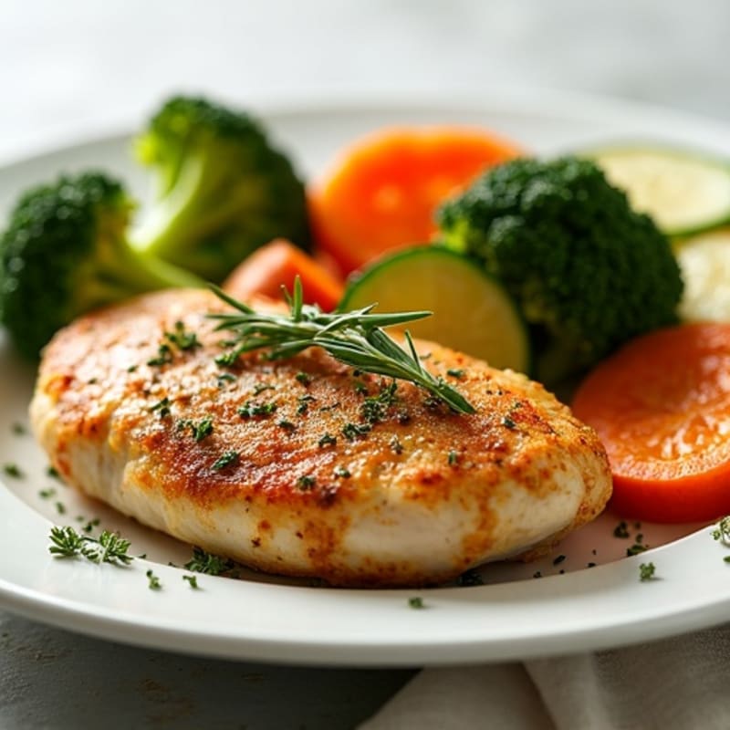 Crispy Herb-Crusted Chicken with Roasted Vegetables
