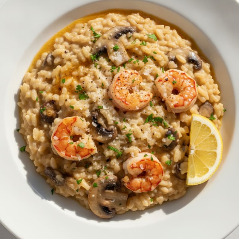 Langoustine and Mushroom Risotto