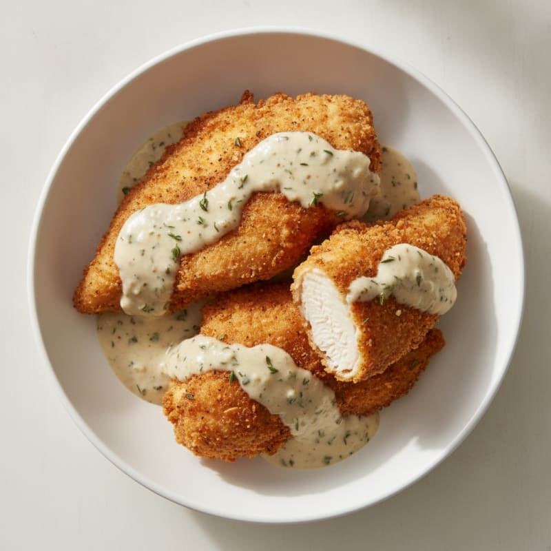 Buttermilk Fried Chicken with Creamy Gravy