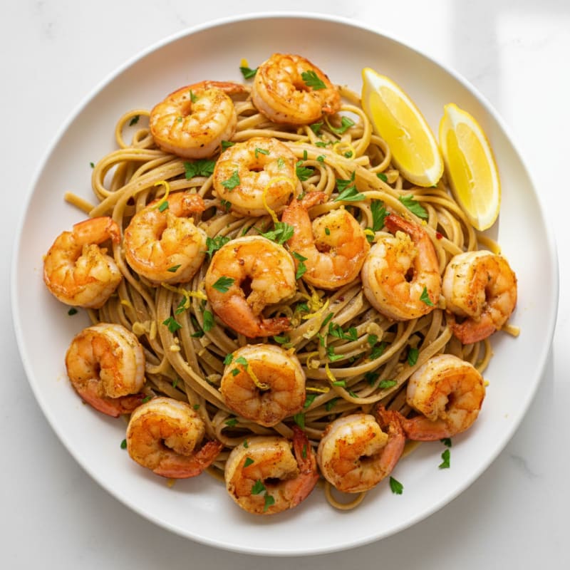 Garlic Butter Shrimp Scampi Linguine